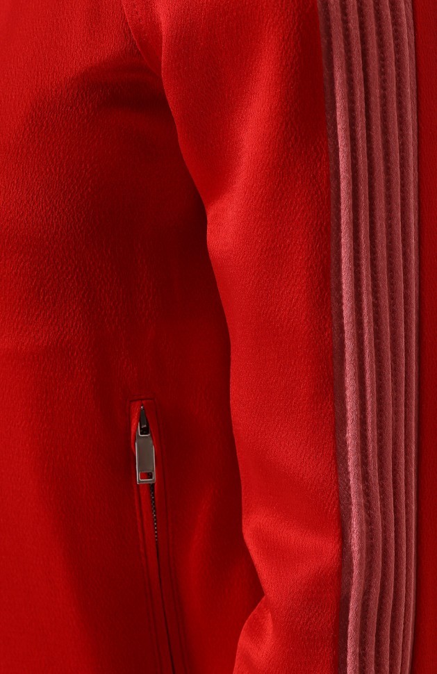 Бомбер на молнии с воротником-стойкой