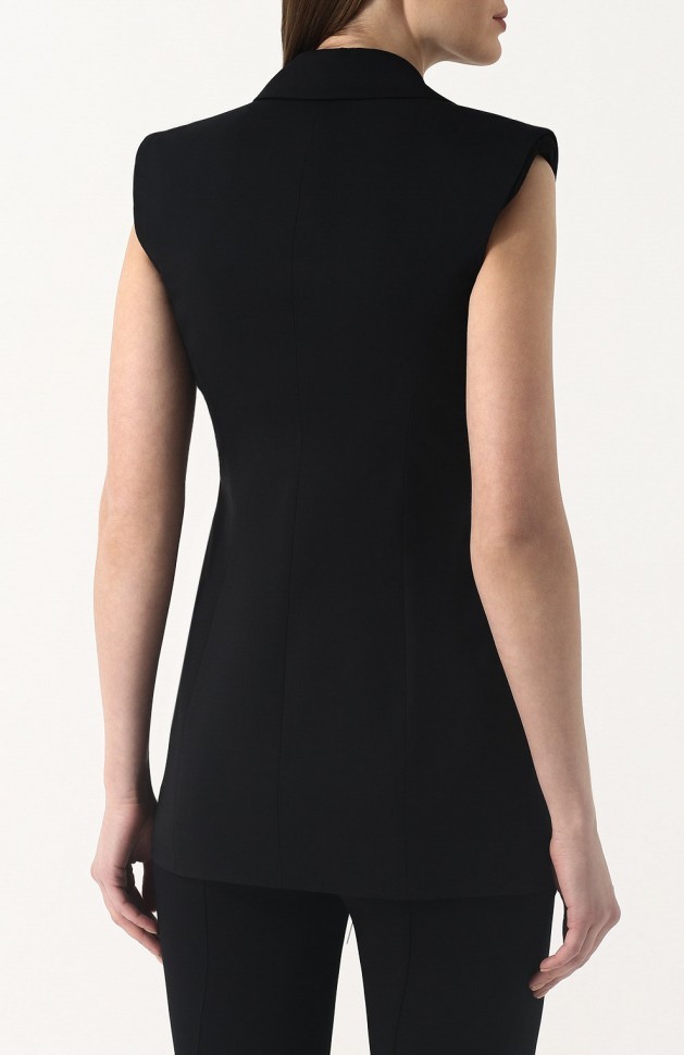 Двубортный шерстяной жилет