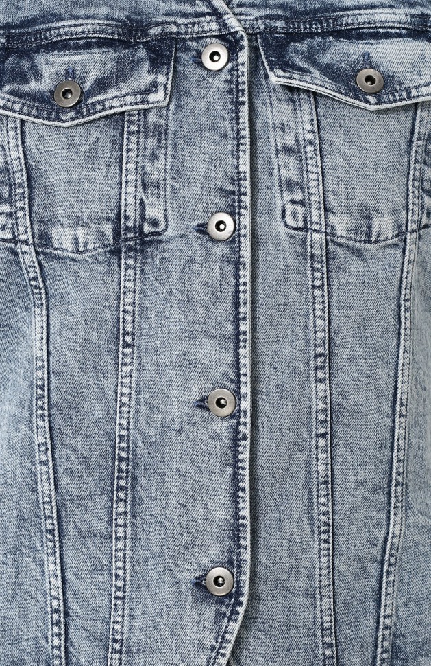 Джинсовый жилет с потертостями