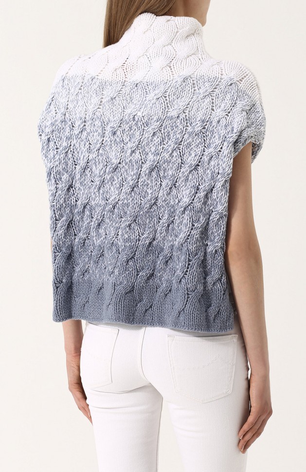 Кашемировый жилет фактурной вязки
